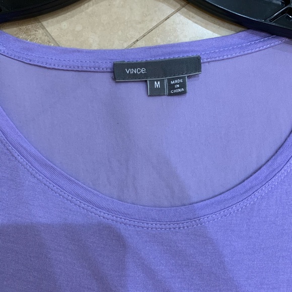 Vince Tops - Lilac Long-Sleeve Blouse (Silk Back)